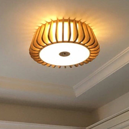 LED Round Ceiling Light Fixture - Solid Wood Design with 3/4/5 Lights for Living Room & Dining Room Lighting