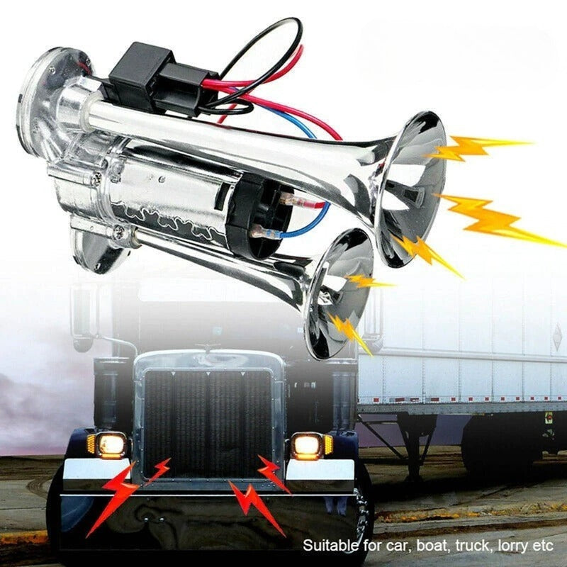 Super Loud Train Horn for Trucks & Cars - Powerful Air Horn for Lorries