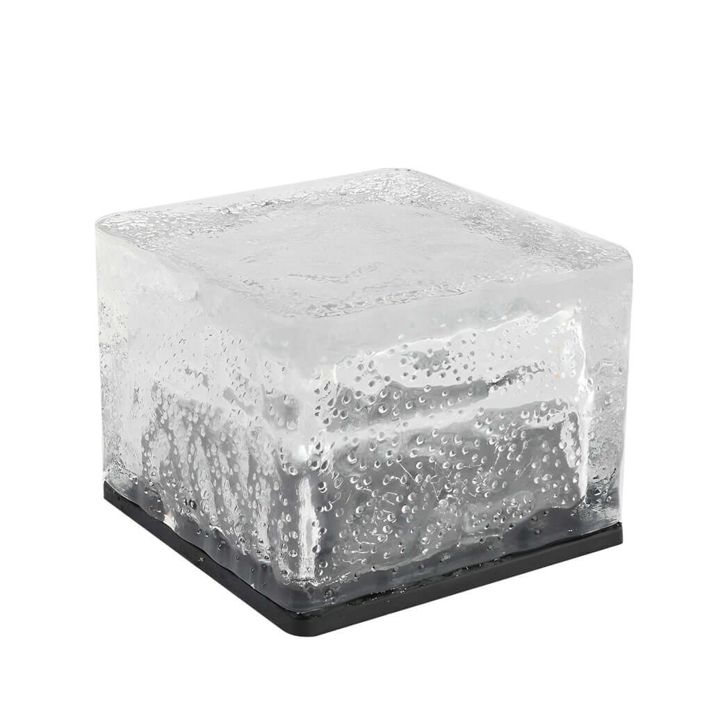 LED Solar Outdoor Step Lights - 2V Mount-Free Colorful Modern Ice Cube Design for Pathway & Garden Lighting