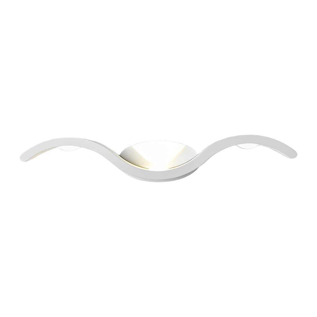 LED Wall Mounted Up Down Light - Creative Wavy Design for Outdoor Spaces and Garden Illumination