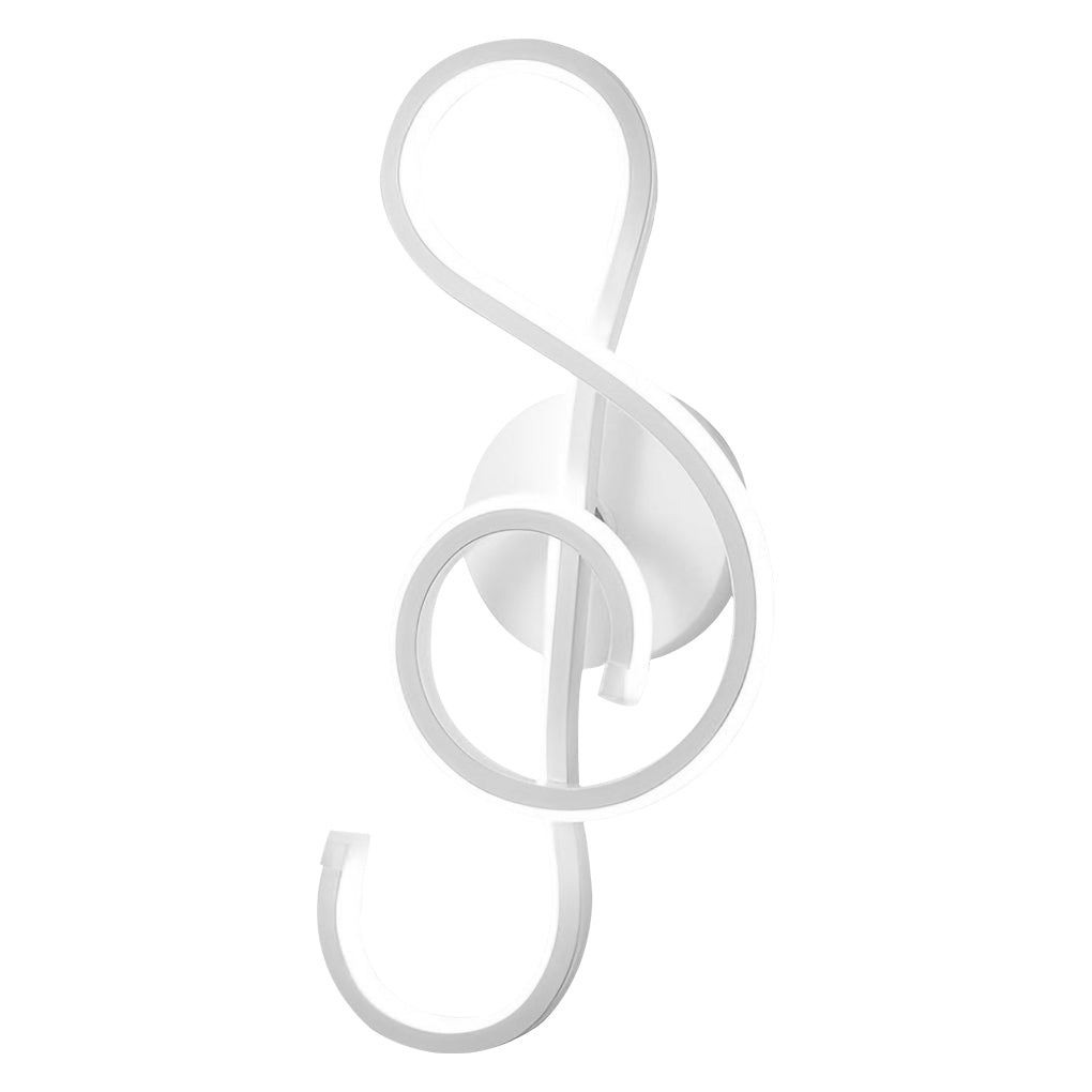 LED Musical Note Wall Sconce Light Fixture - Electroplated Modern Design for Living Room & Bedroom Decor