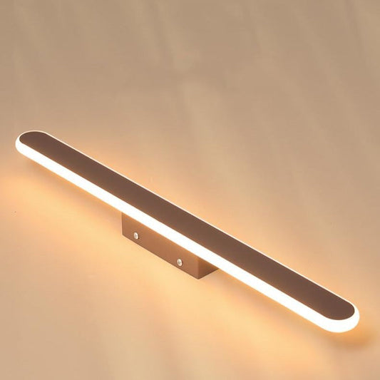 Gold Vanity Light Bar for Contemporary Bathrooms: LED Light Solution for Over the Mirror with Japandi Style