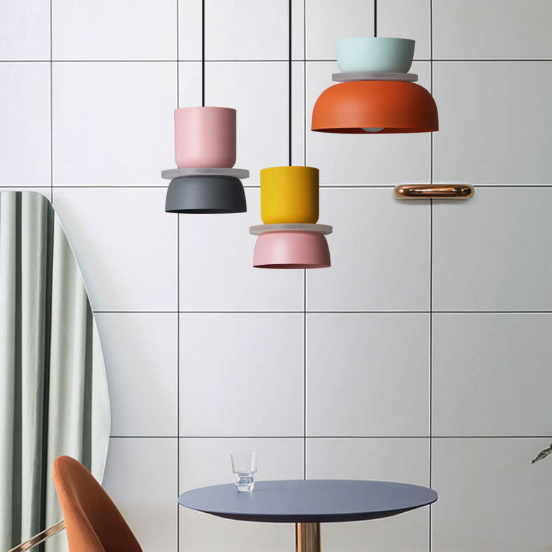 LED Pendant Light - Nordic Colorful Macaron Design for Kitchen Island & Dining Room Lighting