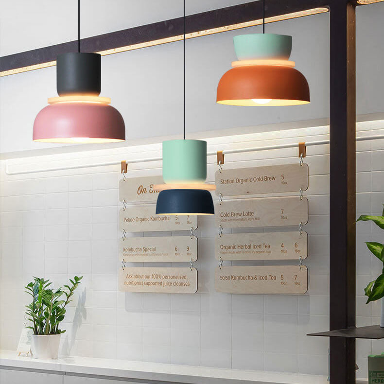 LED Pendant Light - Nordic Colorful Macaron Design for Kitchen Island & Dining Room Lighting