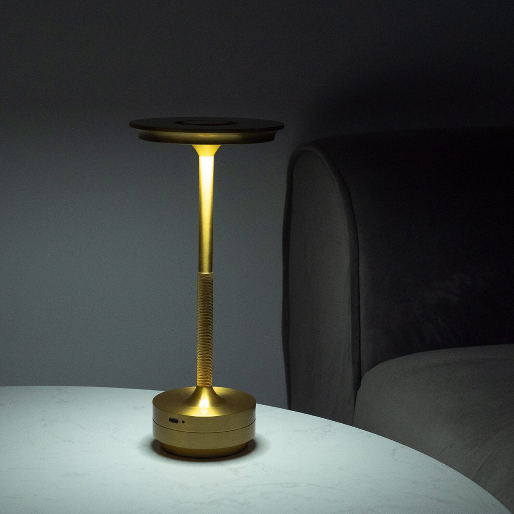 Cordless Metallic Table Lamp - Modern Design for Home & Office Lighting