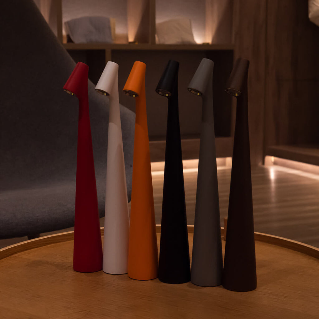 Sculpting Table Lamp with Adjustable Shade - Modern Design for Home Office & Living Room Lighting