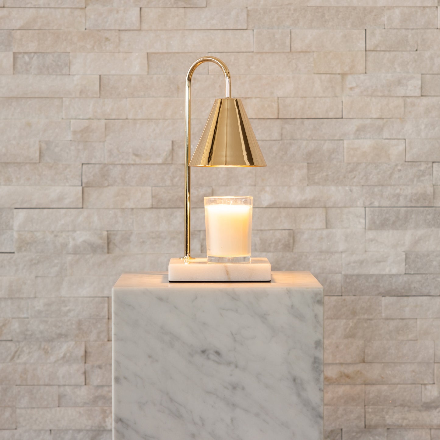 Unique White Candle Warmer with Dimmer | Electric Warmer Lamp for Cozy Candlelight Ambiance