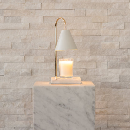 Unique White Candle Warmer with Dimmer | Electric Warmer Lamp for Cozy Candlelight Ambiance