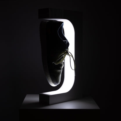 Floating Sneaker Display: Lucite Shoe Levitation Holder with LED Light-Up Shelves for Unique Showcases