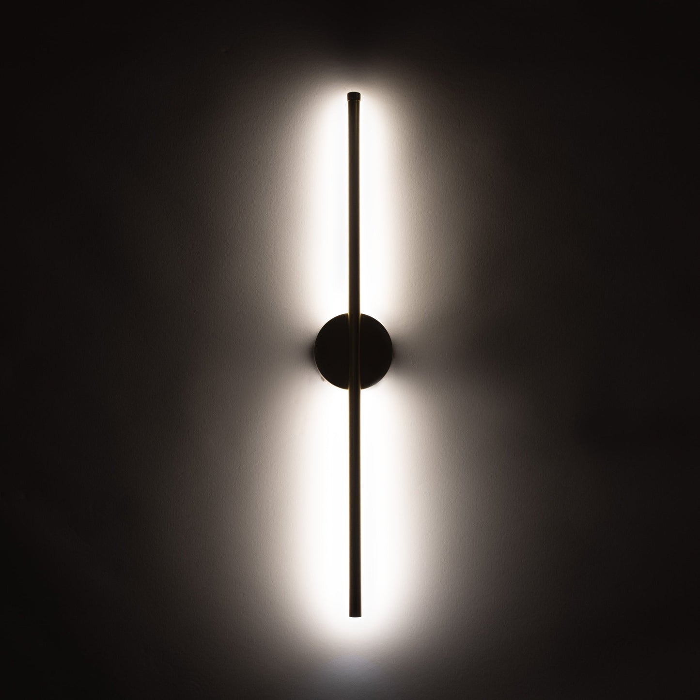 Modern Black Wall Sconce - Lighting for Bathroom, Bedroom, and Theater Room - Unique Vertical Sconce Lamp