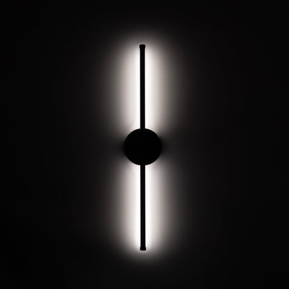 Modern Black Wall Sconce - Lighting for Bathroom, Bedroom, and Theater Room - Unique Vertical Sconce Lamp