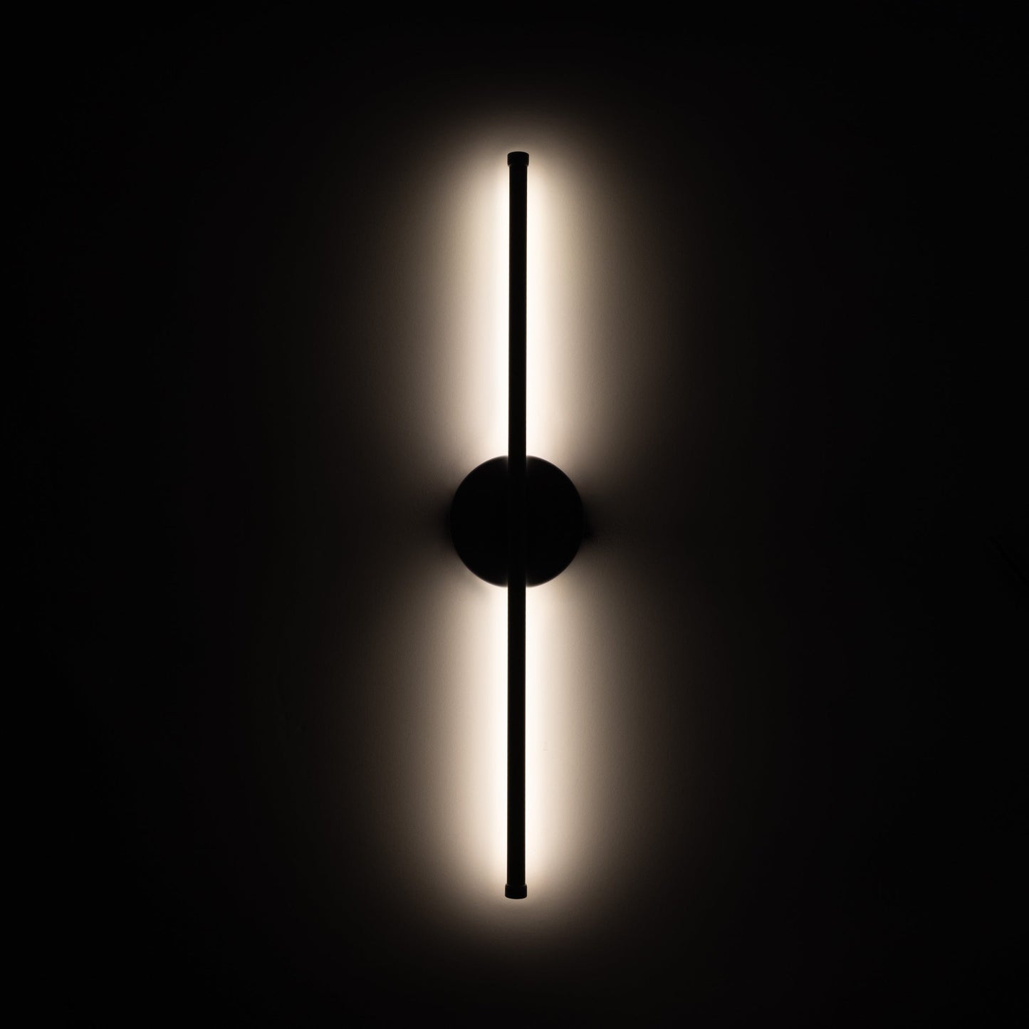 Modern Black Wall Sconce - Lighting for Bathroom, Bedroom, and Theater Room - Unique Vertical Sconce Lamp