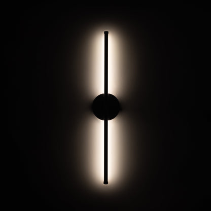 Modern Black Wall Sconce - Lighting for Bathroom, Bedroom, and Theater Room - Unique Vertical Sconce Lamp