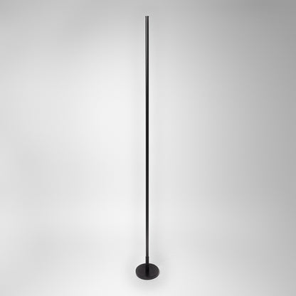 Futuristic Corner Floor Lamp - Tall Black and Silver | Modern Minimalist Metal Design