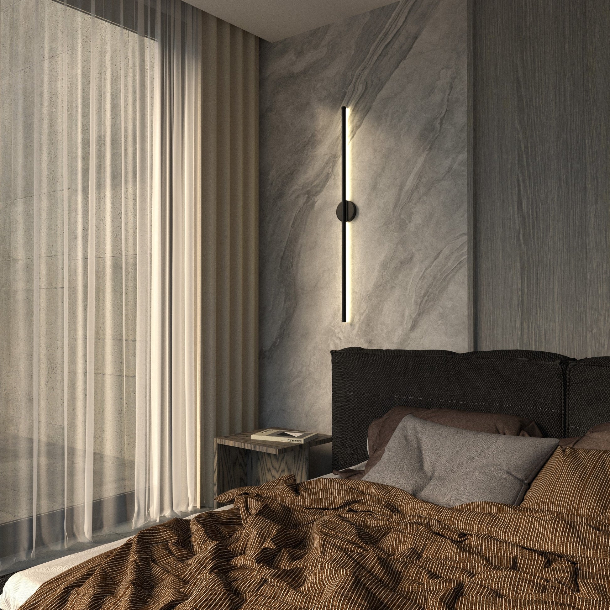 LED Round Wall Sconce Light Fixture - Modern Design for Living Room, Hallway & Bedroom Lighting