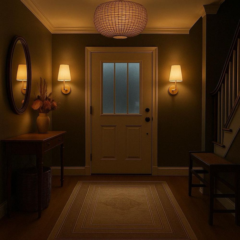 LED Wireless Fabric Wall Light Set of 2 with 2 Free Bulbs - Modern Decorative Lighting for Living Room & Bedroom