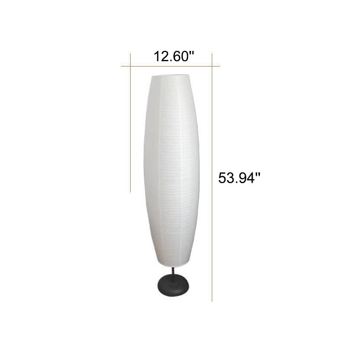 2-Light Standing Floor Lamp with Rice Paper Shade - Nordic Minimalist Design for Living Room & Bedroom