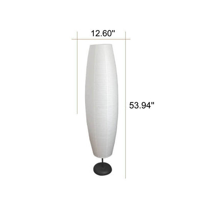 2-Light Standing Floor Lamp with Rice Paper Shade - Nordic Minimalist Design for Living Room & Bedroom