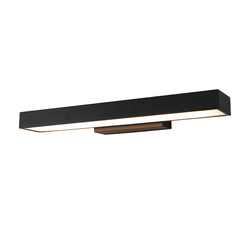 Outdoor Motion Sensor Black Rectangle Wall Light for Security & Entryway Illumination