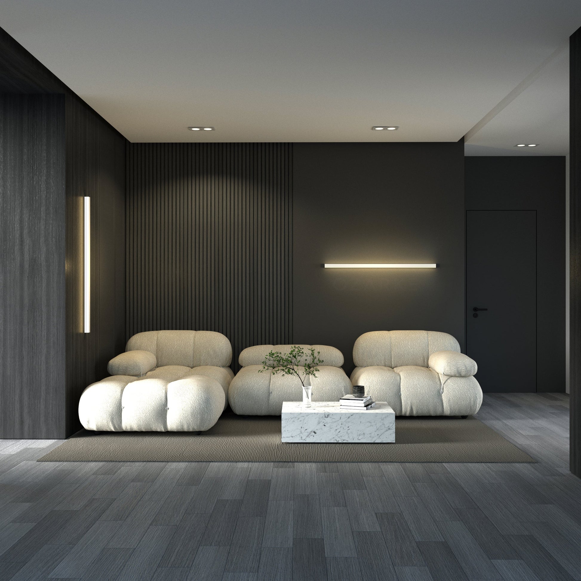 Linear Minimalist Wall Lamp - Modern LED Sconce Fixture for Living Room & Hallway Lighting