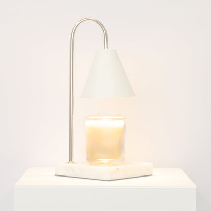 Unique White Candle Warmer with Dimmer | Electric Warmer Lamp for Cozy Candlelight Ambiance