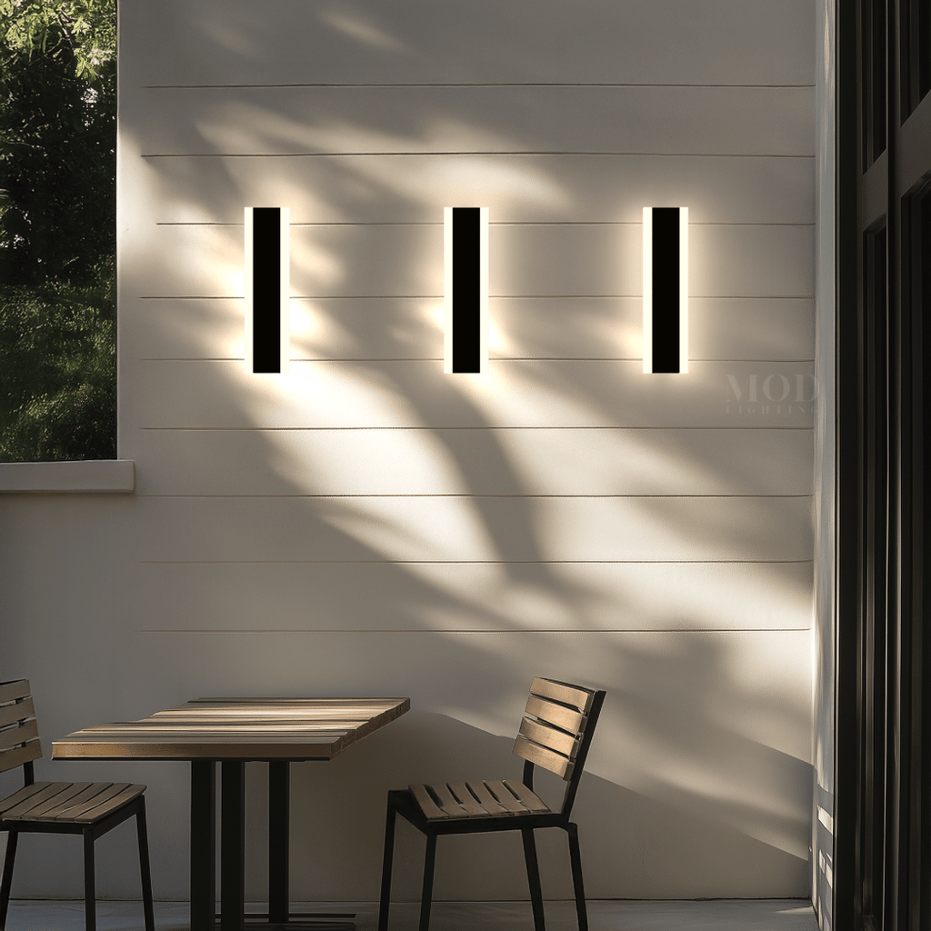LED Outdoor Wall Light – Modern Weather-Resistant, Dimmable Exterior Sconce with 3 Color Temperatures