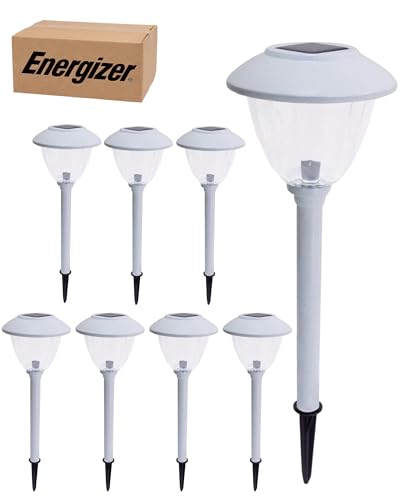 Solar Pathway LED Lights - 8 Pack Stainless Steel Outdoor Lighting with 15 Lumen Brightness for Garden & Walkway Illumination