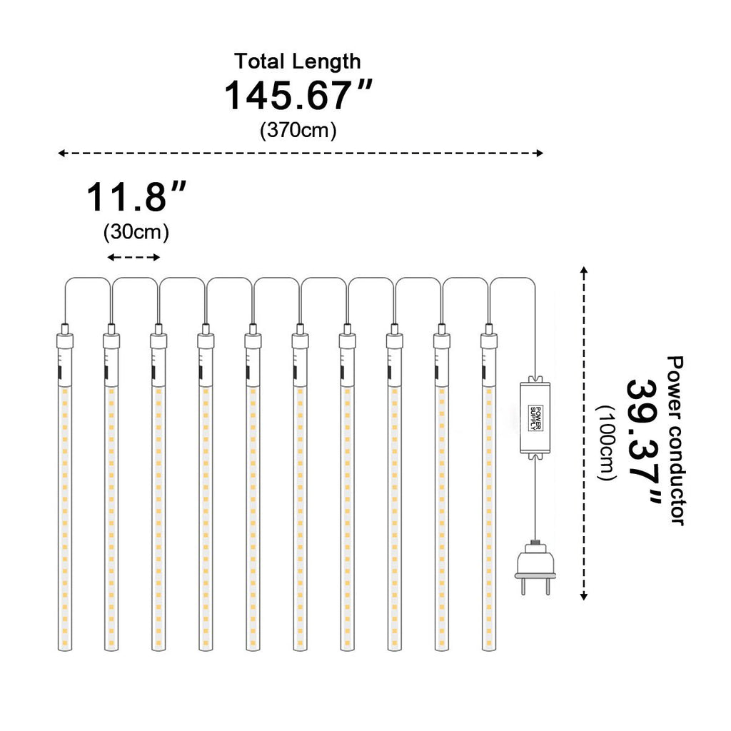 360° Solar-Powered Waterproof Meteor Shower LED Tree String Lights – Dynamic Outdoor Landscape Lighting for Garden, Yard & Patio