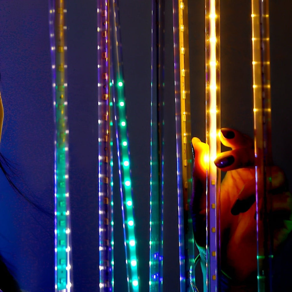 360° Solar-Powered Waterproof Meteor Shower LED Tree String Lights – Dynamic Outdoor Landscape Lighting for Garden, Yard & Patio