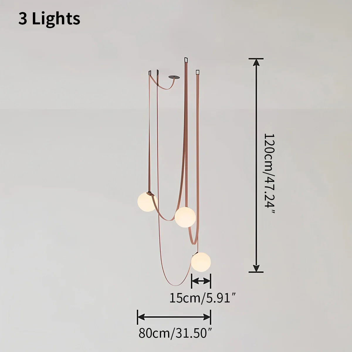 Modern Leather Strap Globe Pendant Light | Adjustable Frosted Glass Globes for High Ceilings & Statement Installations