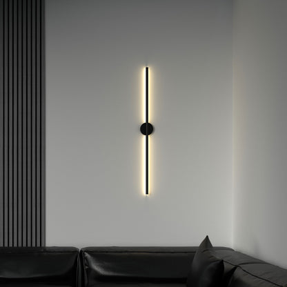 Modern Black Wall Sconce - Lighting for Bathroom, Bedroom, and Theater Room - Unique Vertical Sconce Lamp