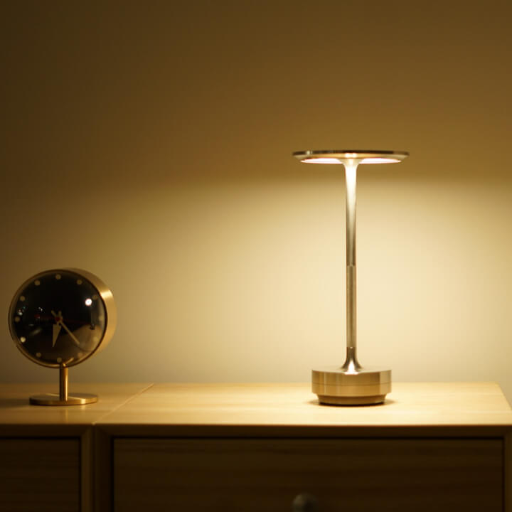 Cordless Metallic Table Lamp - Modern Design for Home & Office Lighting