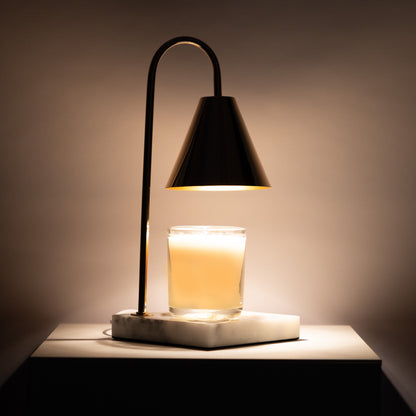 Unique White Candle Warmer with Dimmer | Electric Warmer Lamp for Cozy Candlelight Ambiance