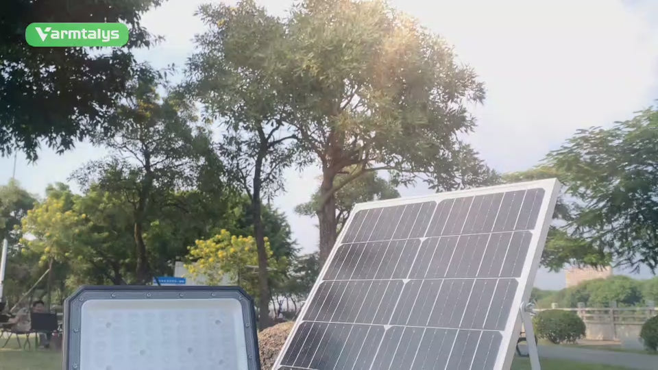 Solar Flood Light with Motion Sensor & Remote – 2250LM 6500K Waterproof Outdoor Security Lamp, 12500mAh Battery, Dusk to Dawn Lighting