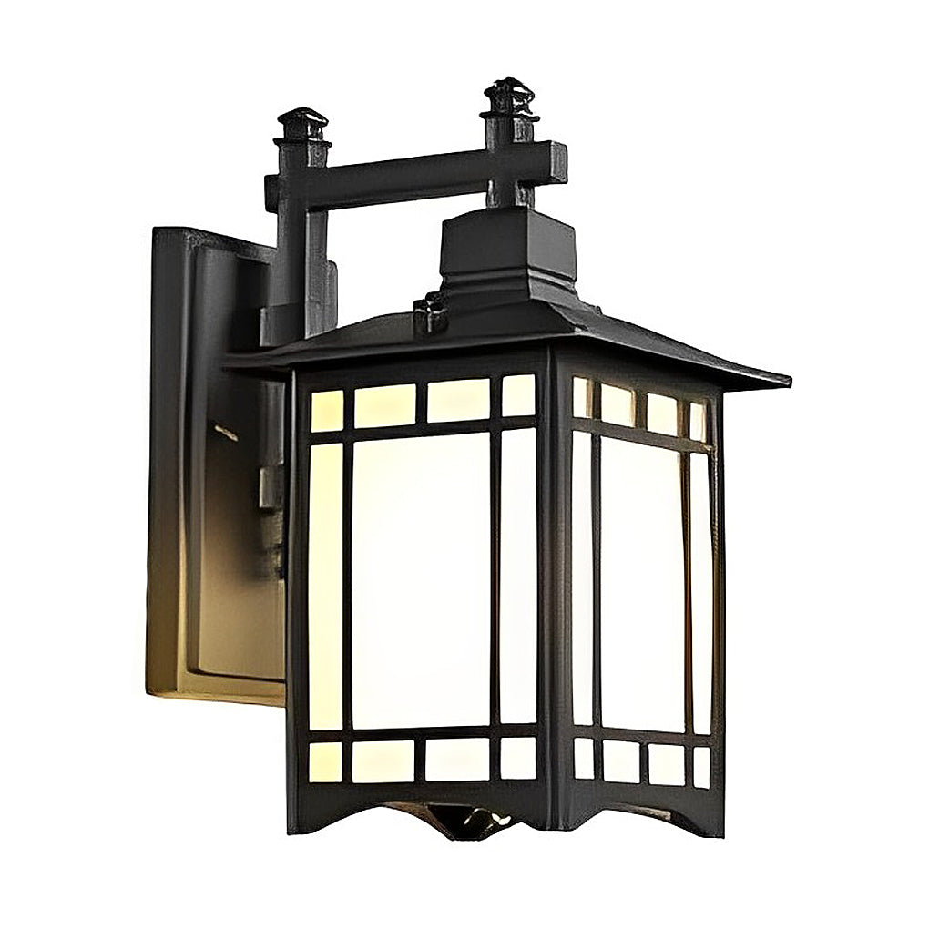 LED Vintage Solar Wall Lamp with Remote Control - Waterproof Retro Wall Sconce Lighting for Outdoor Use