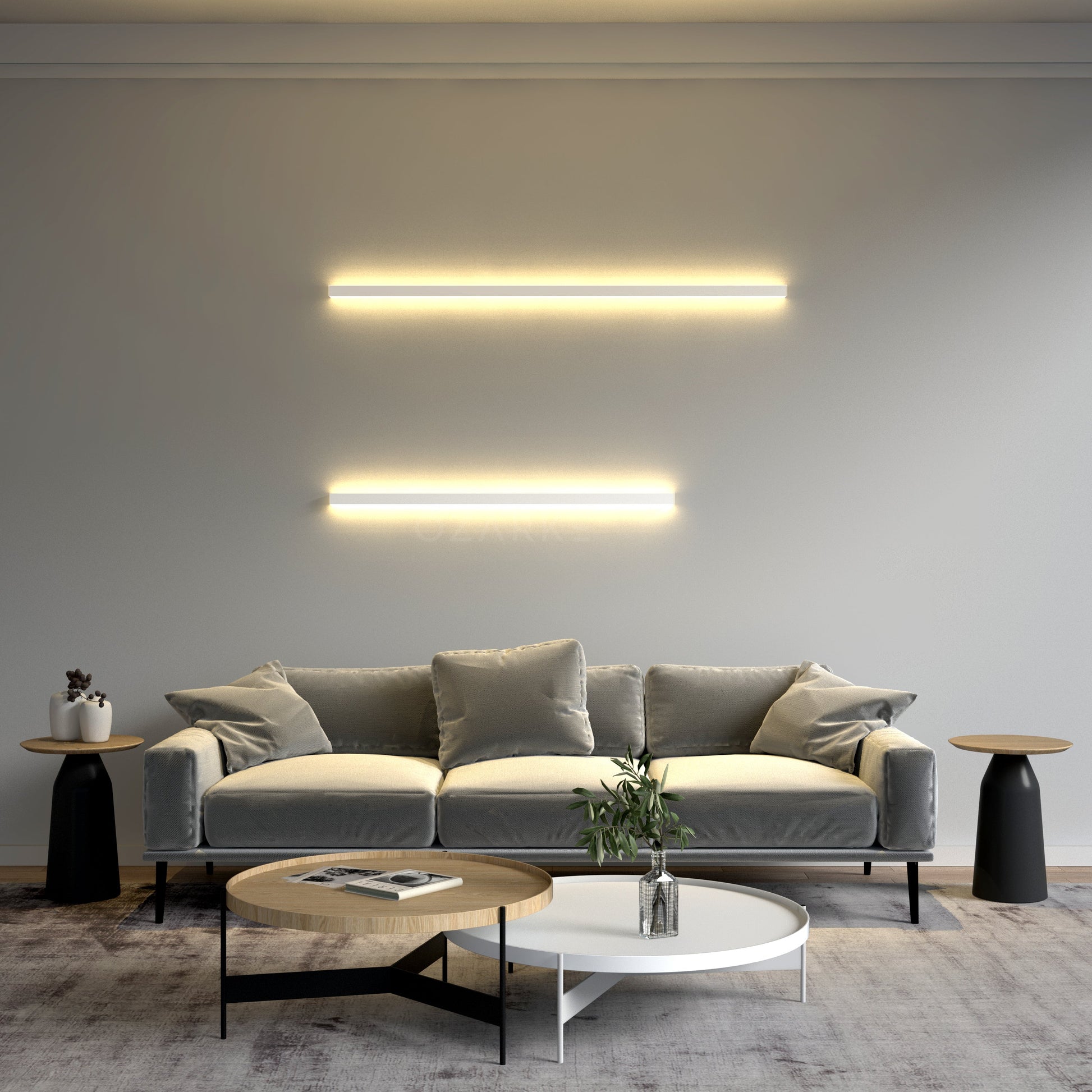 Linear Minimalist Wall Lamp - Modern LED Sconce Fixture for Living Room & Hallway Lighting