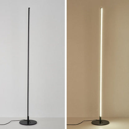 Futuristic Corner Floor Lamp - Tall Black and Silver | Modern Minimalist Metal Design