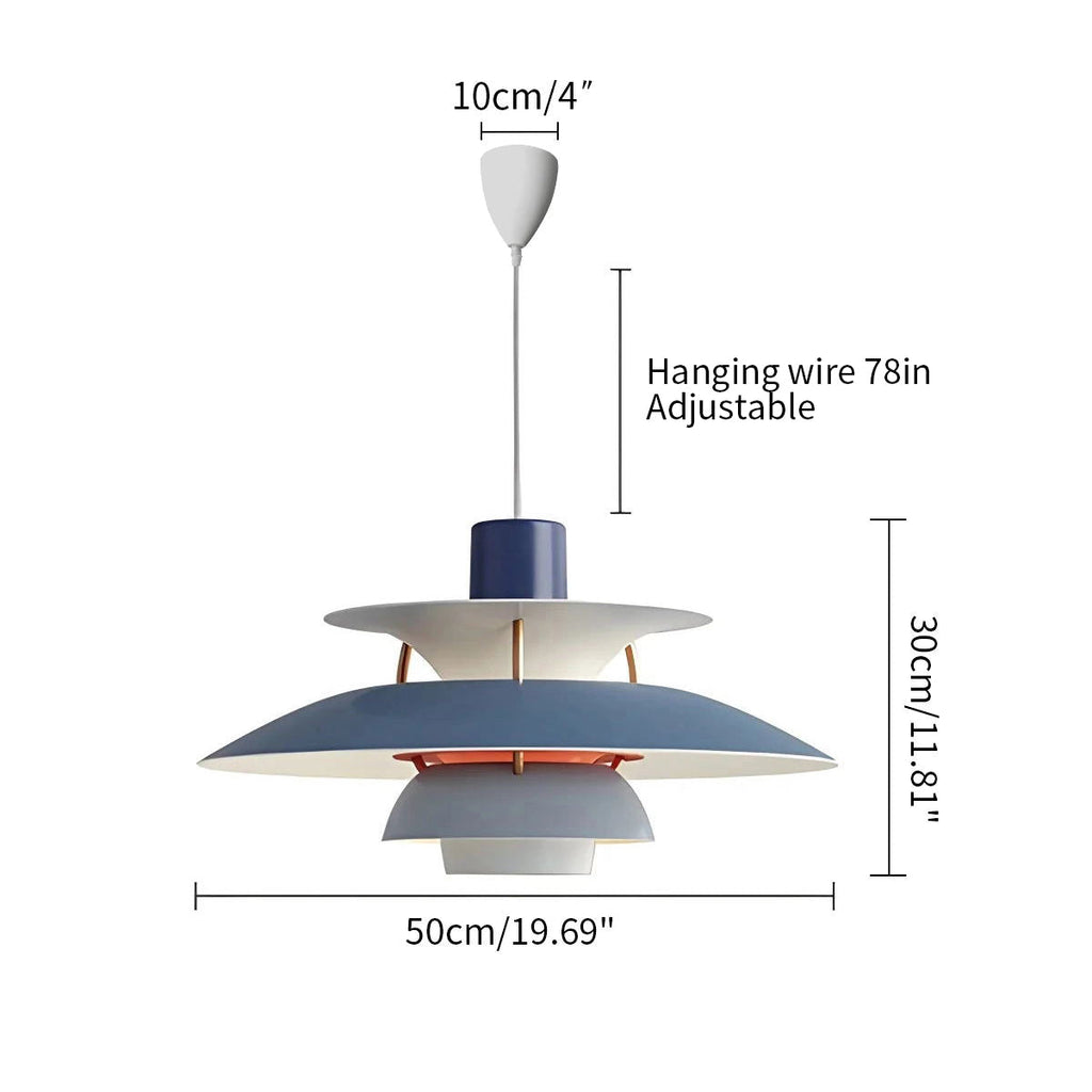 Modern Nordic Multi-layer Pendant Lamp | Adjustable Height, Sloped Ceiling Friendly & Ideal for Living Rooms and Dining Areas