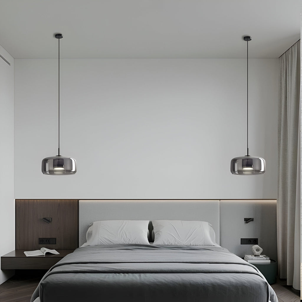 Glass LED Pendant Light with Retro Modern Style for Kitchen Island, Dining Room & Interior Hanging Lighting