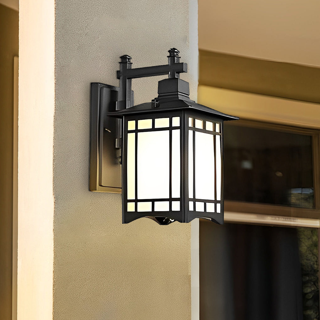 LED Vintage Solar Wall Lamp with Remote Control - Waterproof Retro Wall Sconce Lighting for Outdoor Use