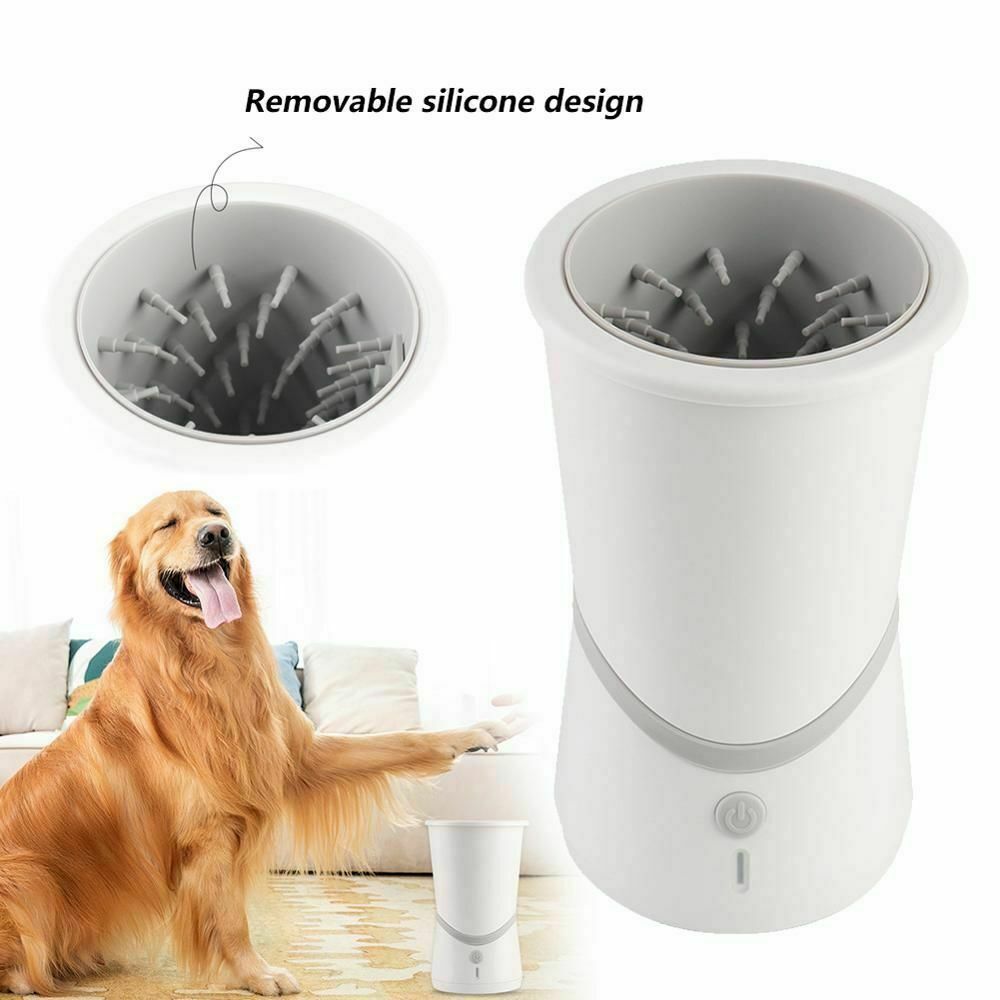 Electric Dog Paw Cleaner | Portable Pet Paw Washer with Silicone Bristles for Easy Grooming