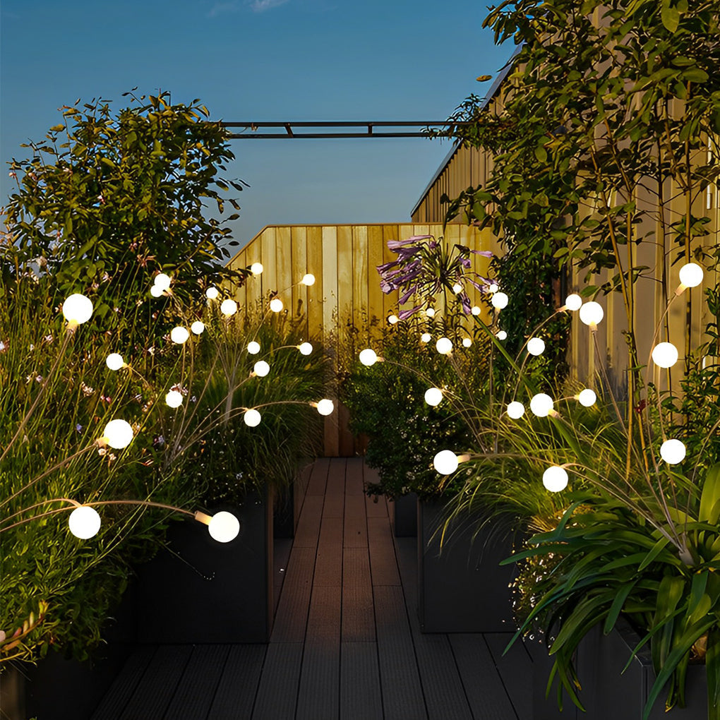Solar Firefly Garden Lights - Eco-Friendly Weatherproof Outdoor LED Lighting for Pathways & Patios