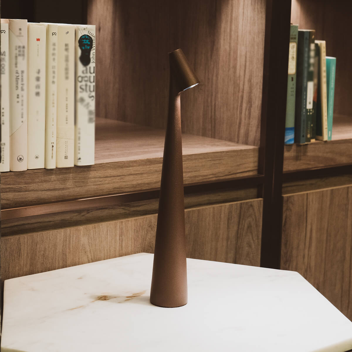 Turntable Lamp Kalem Lamp for Bedside Reading, Small & Cordless with Lumisom Style Cool reading lamps