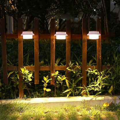 Solar LED Outdoor Waterproof Wall Sconce Light for Fences & Patios - Cylinder Design