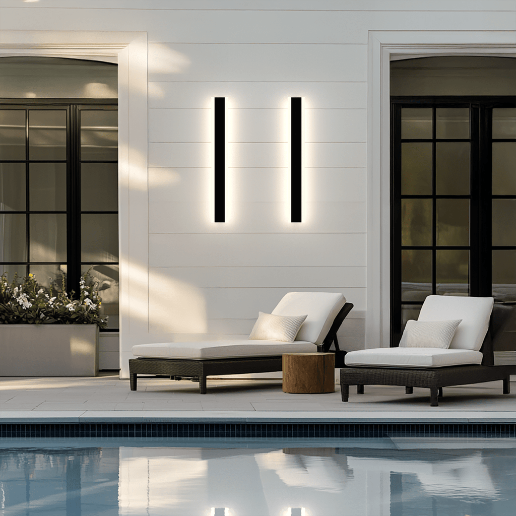 LED Outdoor Wall Light – Modern Weather-Resistant, Dimmable Exterior Sconce with 3 Color Temperatures