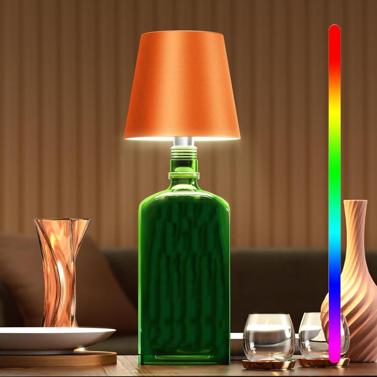 Bottle Lamp – Portable Rechargeable Touch Control LED Light with Adjustable Brightness & 3 Color Temperatures