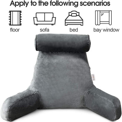 Soft Bed Arm Pillow | Ideal for Reading and Support in Bed or Sofa