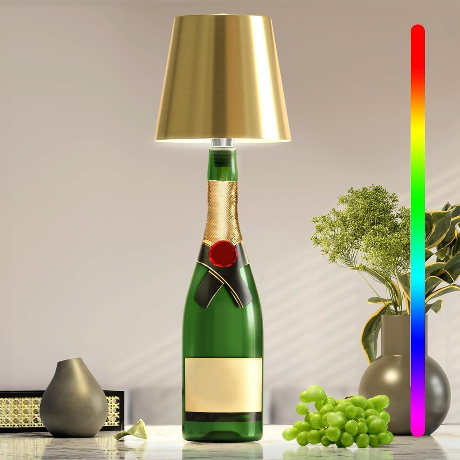 Bottle Lamp – Portable Rechargeable Touch Control LED Light with Adjustable Brightness & 3 Color Temperatures