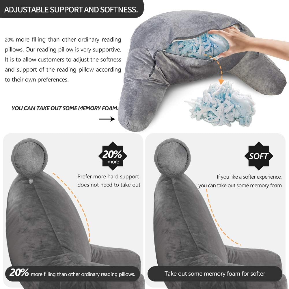 Soft Bed Arm Pillow | Ideal for Reading and Support in Bed or Sofa