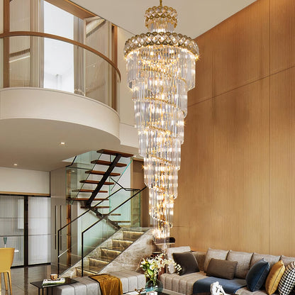 Extra Large Crystal Chandelier for High Ceilings: 5 Ft Luxurious Hanging Lights for Living Room